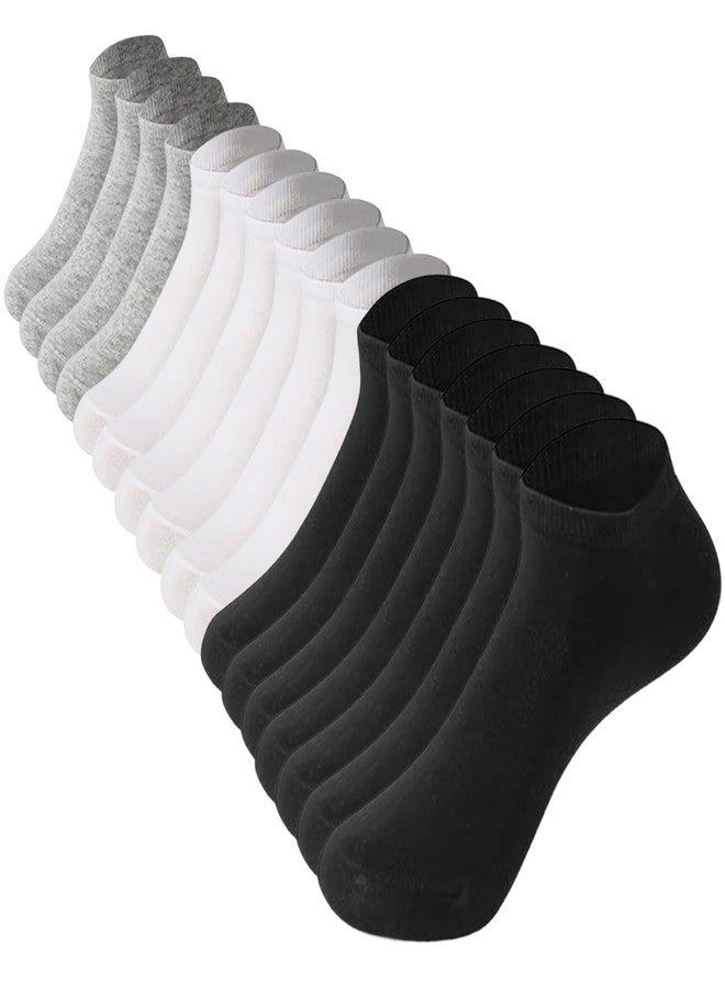 UoUoUosocks 14 Pairs Thin Athletic Low Cut Ankle Socks for Men/Women(10-13 black/white/grey) - Image 1